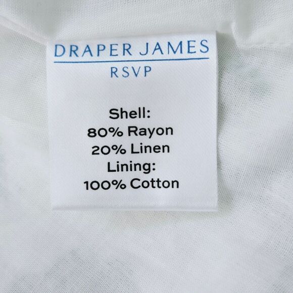 Draper James RSVP Linen Blend Floral Ruffled Neck Midi Dress Size 14 - Picture 13 of 13